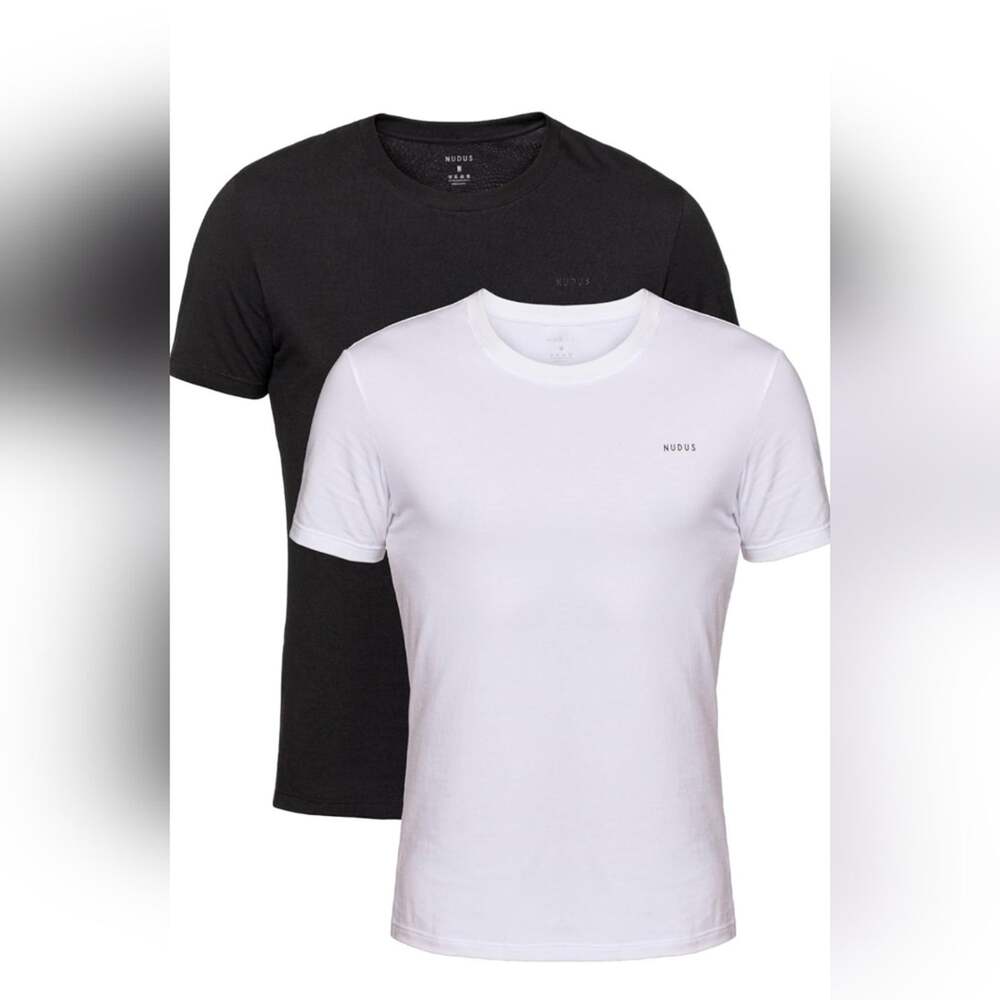 Nudus Premium Men's Black & White 2 Piece T-Shirt Set New In Package